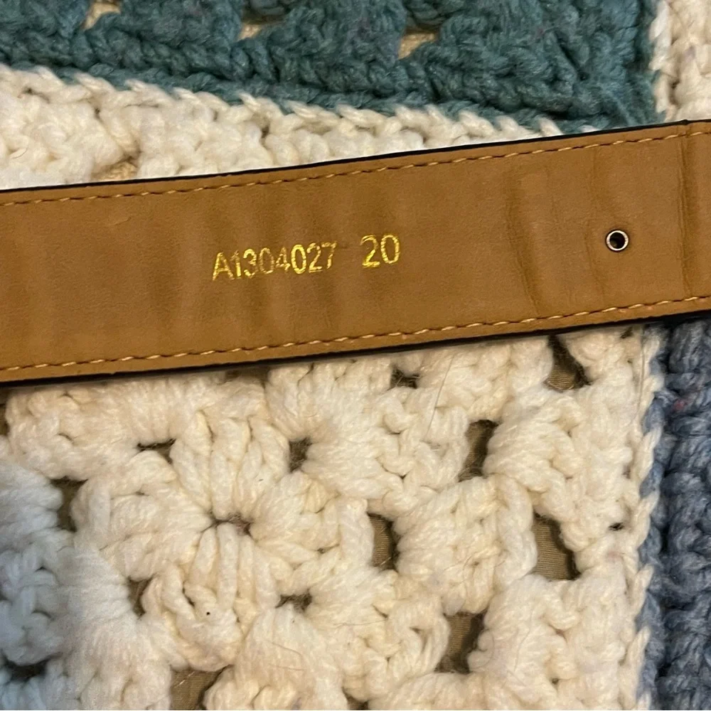 Ariat Children's Western Floral Belt Brown & Turquoise Tooled Overlay S/M 20